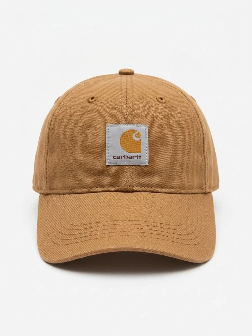 Carhartt Child Hat Adjustable Brown Canvas Unstructured Cap Youth Logo Patch
